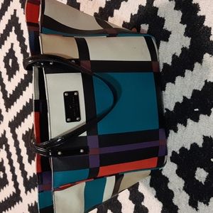Kate spade tote bag, plaid design